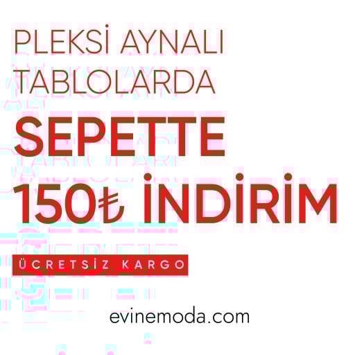 PLEKSİ TABLOLARDA SEPETTE EKSTRA 150₺ İNDİRİM